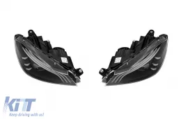 Juego de faros LED de tuning adecuado para Mercedes C-Class W204, S204 2011-2014 con base cromada, izquierdo y derecho-image-6150268