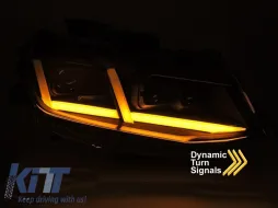 Juego de faros LED de tuning adecuado para Chevrolet Camaro 2016-2018 con base negra, con intermitentes dinámicos, para el modelo con luces diurnas de fábrica, izquierdo y derecho-image-6152807