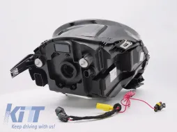 Juego de faros LED tuning adecuado para Mini Cooper F54 Clubman 2015-2019, F55, F56 hatchback 2014-2021 con base cromada, para modelos con luces halógenas de fábrica, con indicadores dinámicos, con 