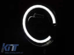 Juego de faros LED tuning adecuado para Mini Cooper R55 Clubman 2007-2014, R56 hatchback 2006-2014, R57 convertible 2009-2014, R58 Coupe, R59 Roadster 2011-2015 con base negra, para el modelo con fábr-image-6152980