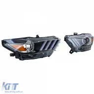 Juego de faros xenón con aprobación de la UE, adecuado para Ford Mustang 6 Coupe Convertible 14-17-image-6208496