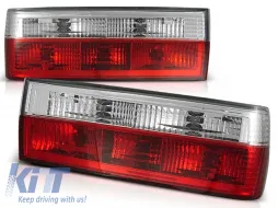image-77-Juego de luces traseras de tuning adecuado para BMW Serie 3 E30 sedán 1982-1987, E30 coupé 1982-1987, E30 convertible 1982-1990 con base roja y blanca, izquierda y derecha