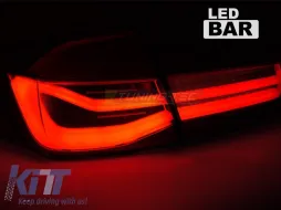Juego de luces traseras LED adecuado para BMW Serie 3 F30 sedán 2011-2018, base ahumada, izquierda y derecha-image-6151838