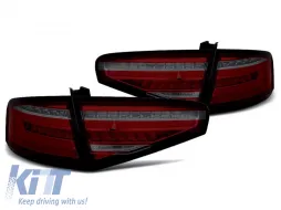 image-77-Juego de luces traseras LED de tuning adecuado para Audi A4 sedán 2012-2015 rojo/ahumado, izquierdo y derecho
