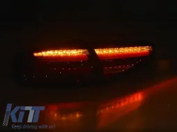 Juego de luces traseras LED de tuning adecuado para Audi A4 B8 sedán 2012-2015 con base roja y blanca para el modelo con luces traseras halógenas, izquierda y derecha-image-6151634