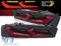 Juego de luces traseras LED de tuning adecuado para Chevrolet Camaro 2016-2018, con intermitente dinámico, base negro-rojo, izquierda y derecha-image-6151961