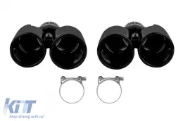 image-79-Juego de salidas de escape negras adecuadas para BMW Serie 5 F10, F11 2010-2017, izquierda y derecha, modelo 1