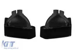 Juego de salidas negras tipo 550i adecuado para BMW Serie 5 F10, F11 2010-2017, izquierdo y derecho-image-6131347