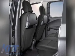 Juego de tapicería Kegel a medida para asientos delanteros y traseros adecuado para Ford Transit Courier, Tourneo Courier 2014-2023, negro-image-6130255