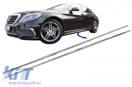image-39-Jupes bandes garniture pièces chrome pour Mercedes S W222 13-20 S65 S63 Look LWB
