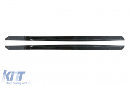 Jupes latérales Add-on Extensions pour BMW 2 F22 F23 2014+ M-Performance Look Noir brillant-image-6076991