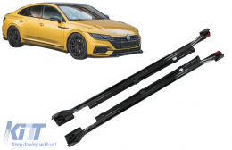 Jupes latérales Extensions convient pour VW Arteon 2017-2020 Noir brillant-image-6075597