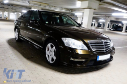 Jupes latérales pour Mercedes Classe S W221 2005-2013 S65 Look Version courte-image-6053593