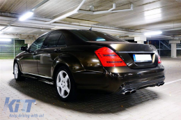Jupes latérales pour Mercedes Classe S W221 2005-2013 S65 Look Version courte-image-6053595