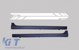 image-27-Jupes Latérales pour VW Golf V MK5 03-07 GTI Look Côté Autocollant Vinyle Blanc