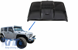 Kapuze Motorhaube für Jeep Wrangler 2D 4D 07-17 Luft Motorkühlung Carbon Look-image-6048282