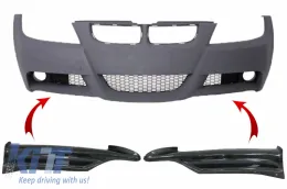 image-45-Karbonski prednji Spliteri Spojler prikladan za BMW serije 3 E90 E91 Sedan Touring (2005-2008) samo M-tech Branik
