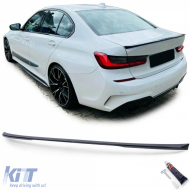 Karosserie-Kit Frontspoiler Heckspoiler Seitenschweller schwarz glänzend geeignet für BMW 3er G20 2019-2022-image-6205195