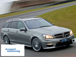 Katállhlo gia MERCEDES C-Class W204 Ananéosh C63 Body Kit T-Modell S204 Statheró salóni Estate me Emprós Grília Athlhtikó Mavro Glossy-image-6024816