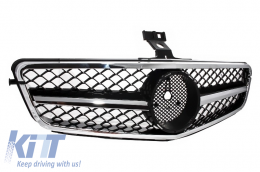 Katállhlo gia MERCEDES C-Class W204 Ananéosh Body Kit T-Modell S204 Statheró salóni Estate me Emprós Grília Athlhtikó Mavro Glossy & Chrómio-image-6024861