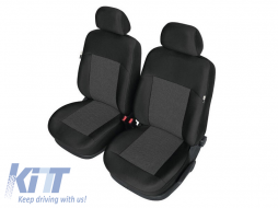 Kegel Apollo series upholstery suitable for two separate front seats, black with gray