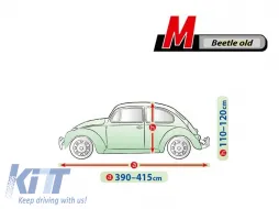 Kegel Mobile-Serie Abdeckung Größe M grau geeignet für Beetle, 390-415x110-120cm-image-6212410
