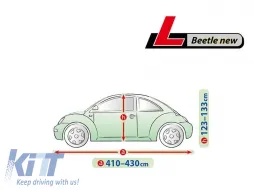 Kegel Mobile series cover size L gray suitable for New Beetle, 410-430x123-133cm-image-6212423
