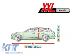 Kegel Mobile series cover size XXL gray suitable for hatchback/wagon, 485-505x127-137cm-image-6130450