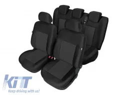 image-20-Kegel-Polsterung geeignet für Vorder- + Rücksitze des Volkswagen Golf VII 2012-2019, schwarz mit Muster