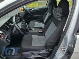 Kegel-Polsterung geeignet für Vorder- + Rücksitze des Volkswagen Golf VII 2012-2019, schwarz mit Muster-image-6212225