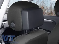 Kegel-Polsterung geeignet für Vorder- + Rücksitze des Volkswagen Passat B7 2010-2014, schwarz mit Muster-image-6212245