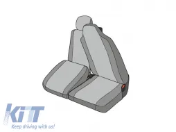 Kegel Polsterung Serie Ares Tailor Made geeignet für vorderer kompletter Doppelsitz auf Renault Master, Opel Movano, Nissan NV400 nach 2010, schwarz-image-6212187