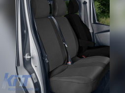 Kegel Tailor Made upholstery suitable for front double seat of Renault Trafic, Opel Vivaro, Nissan NV300, Fiat Talento after 2014, black - ABFISC6006792