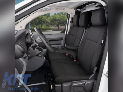 Kegel Tailor Made upholstery suitable for front seats 1+2 of Peugeot Expert, Traveller, Citroen Jumpy, Spacetourer, Toyota Proace, Proace Verso after 2016, Opel Vivaro, Zafira Life after 2019, black