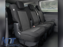 image-14-Kegel Tailor Made upholstery suitable for second row seats 1+1+1 on Ford Transit Custom, Volkswagen T7 after 2024, black with gray