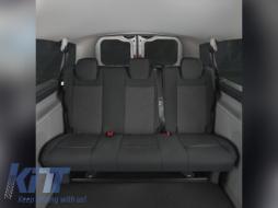 image-15-Kegel Tailor Made upholstery suitable for third row seats 1+1+1 without division for Ford Transit Custom, Volkswagen T7 after 2024, black with gray