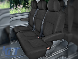 Kegel upholstery series Ares suitable for 2nd or 3rd row seats on Mercedes Vito W447 after 2014 with single + double seat, color graphite - ABMESC6006823