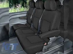 image-4-Kegel upholstery series Ares suitable for 2nd or 3rd row seats on Mercedes Vito W447 after 2014 with single + double seat, color graphite