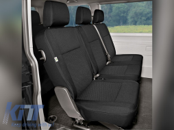 Kegel upholstery series Ares Tailor Made 1+2 seats suitable for second row of Volkswagen T6 after 2015, black - ABSCV6015752