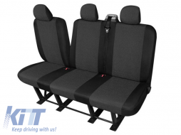 Kegel upholstery series Ares Tailor Made for rear triple seat suitable for Renault Trafic, Opel Vivaro, Nissan Primastar 2001-2014, black - ABSCO6015717