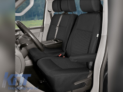 Kegel upholstery series Ares Tailor Made suitable for front seats 1+2 of Volkswagen T6 after 2015, black - ABSCV6015749