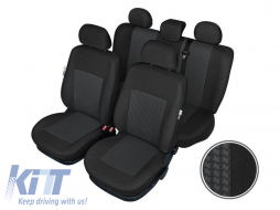 Kegel upholstery series Bonn 1+1+1 size L suitable for front single and rear full seat, color black/gray - ABARSC6006945