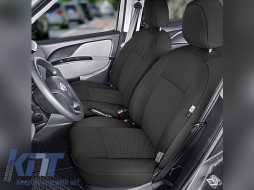 Kegel upholstery series Tailor Made set suitable for front and rear seats of Fiat Doblo 2015-2019, black - ABFISC6006825