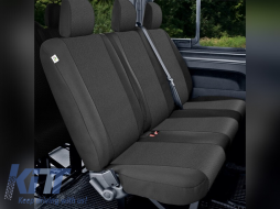 Kegel upholstery series Tailor Made suitable for rear full triple seat on Renault Trafic, Opel Vivaro, Nissan NV300, Fiat Talento after 2014, black - ABFISC6006793