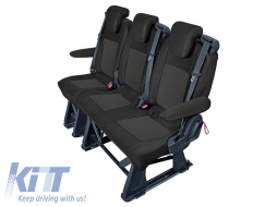 Kegel upholstery series Tailor Made suitable for second or third row seats of Ford Transit Custom, Tourneo Custom 2012-2023, black - ABFOSC6006816