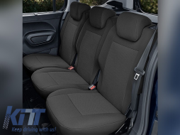 Kegel upholstery series Tailor Made suitable for front and rear seats of Peugeot Rifter, Partner, Citroen Berlingo, Opel Combo E, Toyota Proace City after 2019, black-image-6212300