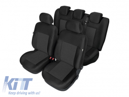 Kegel upholstery suitable for front + rear seats of Kia Sportage 2015-2020, black with pattern - ABKISC6006805