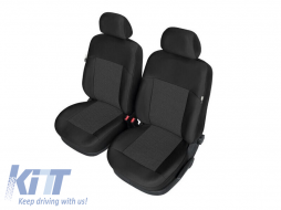 Kegel upholstery suitable for two single front seats of Ford Focus 2003-2014, black with pattern - ABFOSC6006806