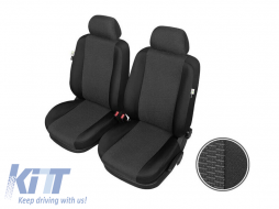 Kegel upholstery suitable for two single front seats of Volkswagen Up, Skoda Citigo, Seat Mii 2011-2023, black with pattern - ABSCS6015721