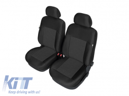 Kegel upholstery suitable for two single front seats of Volkswagen Golf VII 2012-2019, black with pattern - ABSCV6015726